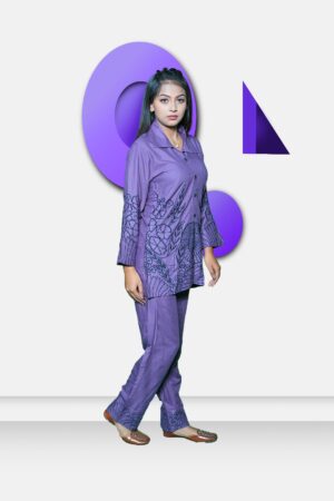 Purple hand Work Co-ord Set
