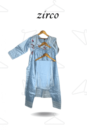FLORAL EMBROIDERED 3-PIECE KURTA SET