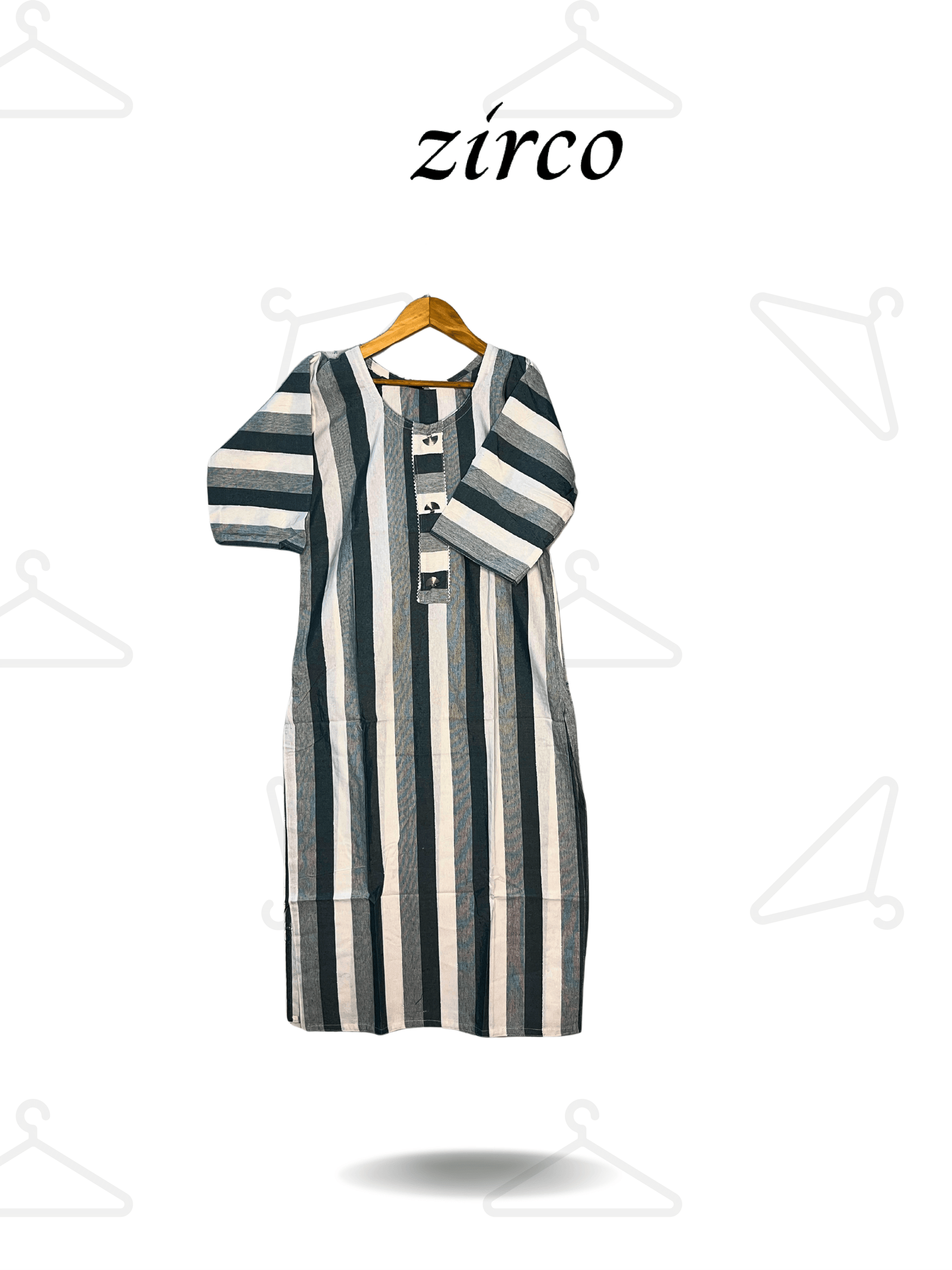 Blue-White Printed Kurti